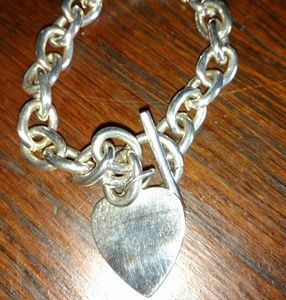 Silver heart bracelet